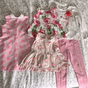 Janie and Jack girls 4t pink dress tops clothes lot